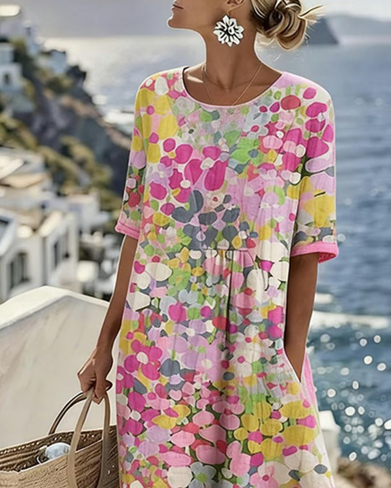 Flora | Robe midi florale décontractée
