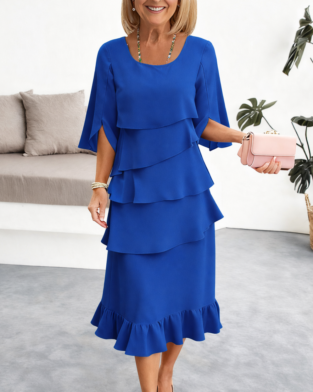 Margaret | Robe Midi Volantée