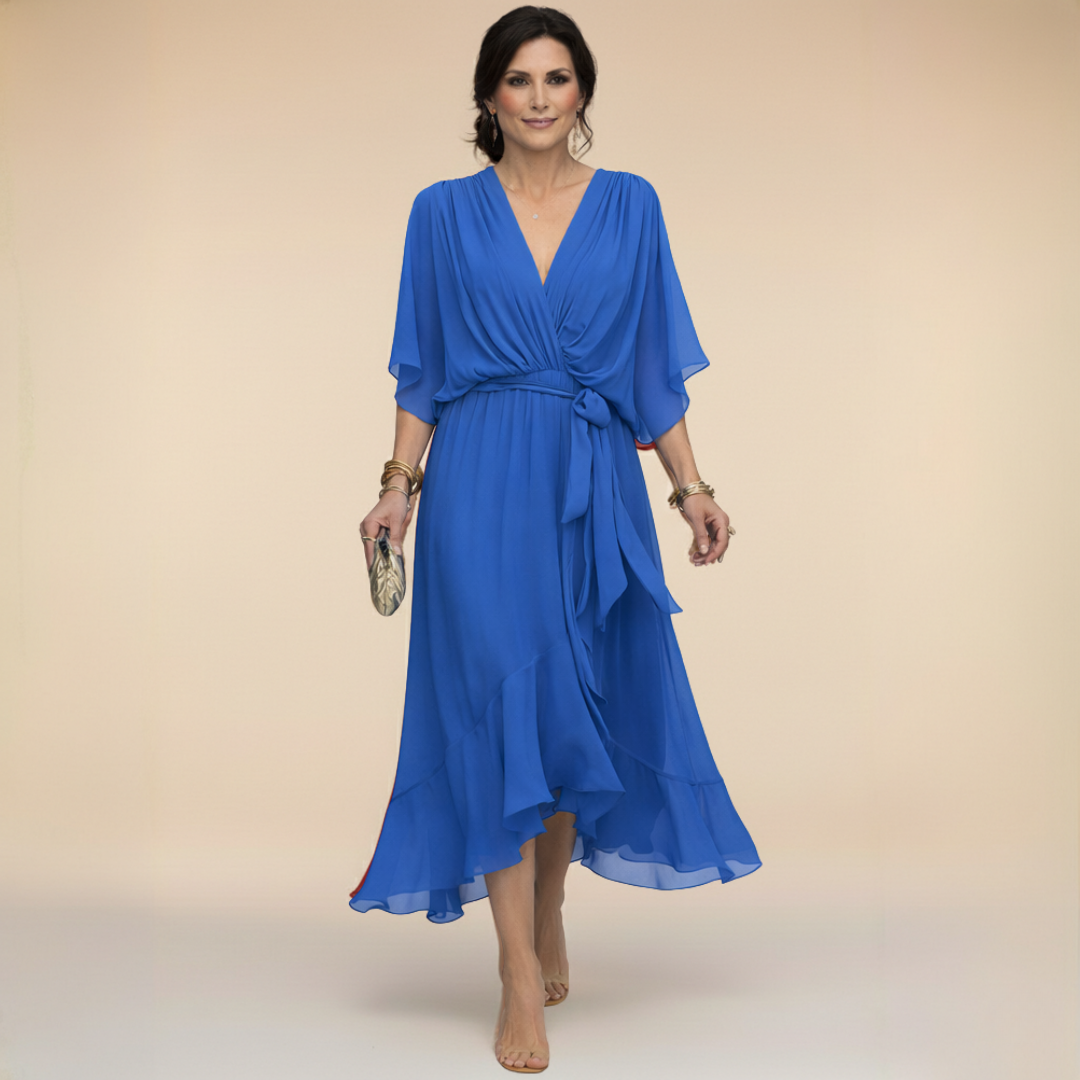 Lefèvre | Robe en chiffon à décolleté V