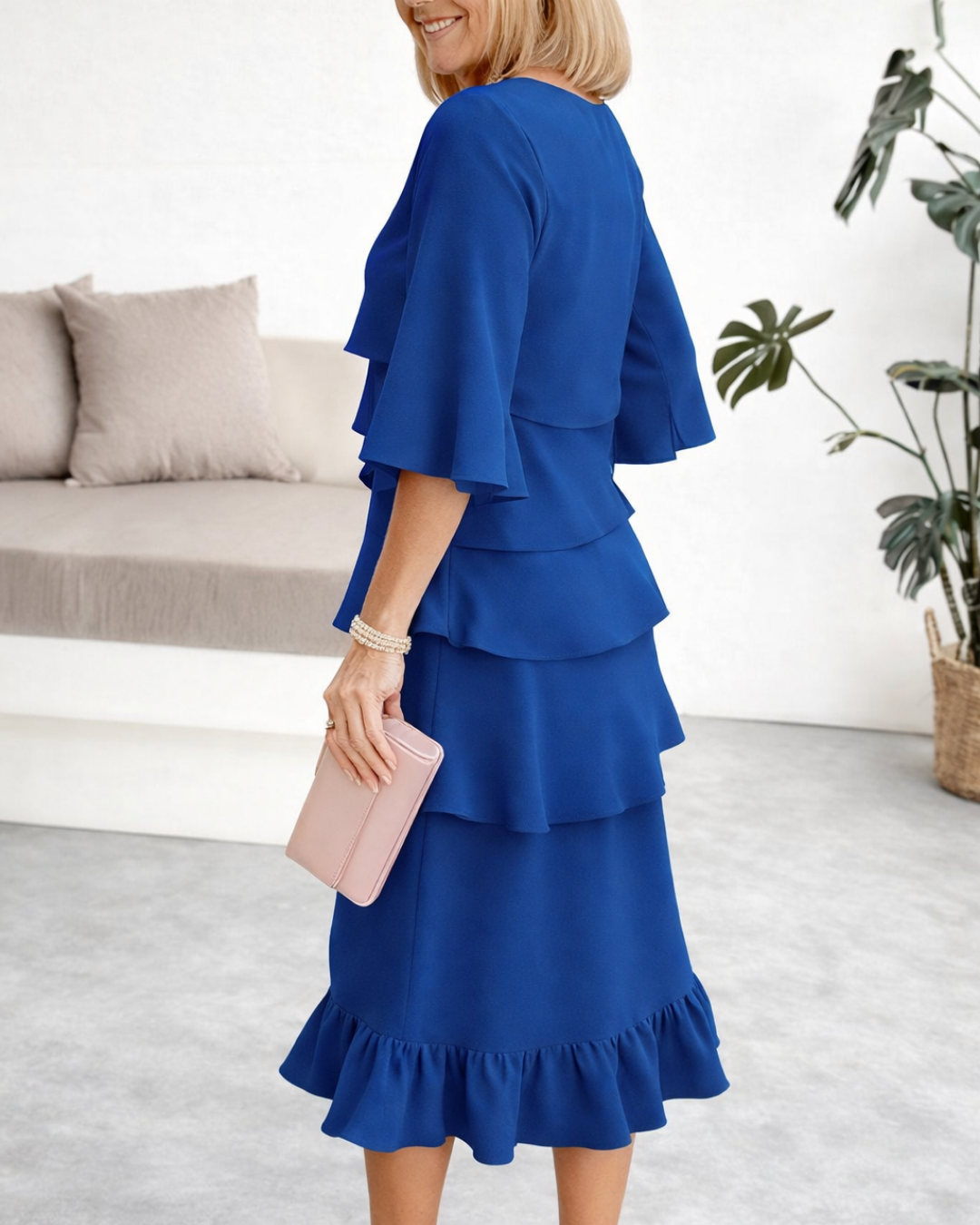 Margaret | Robe Midi Volantée