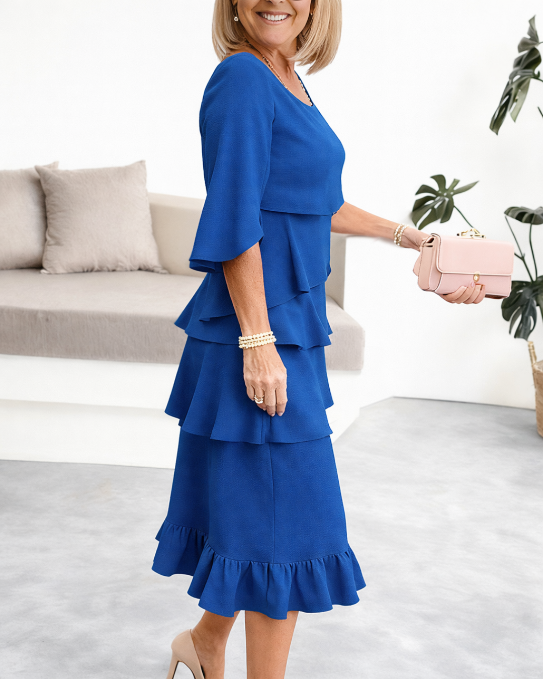 Margaret | Robe Midi Volantée