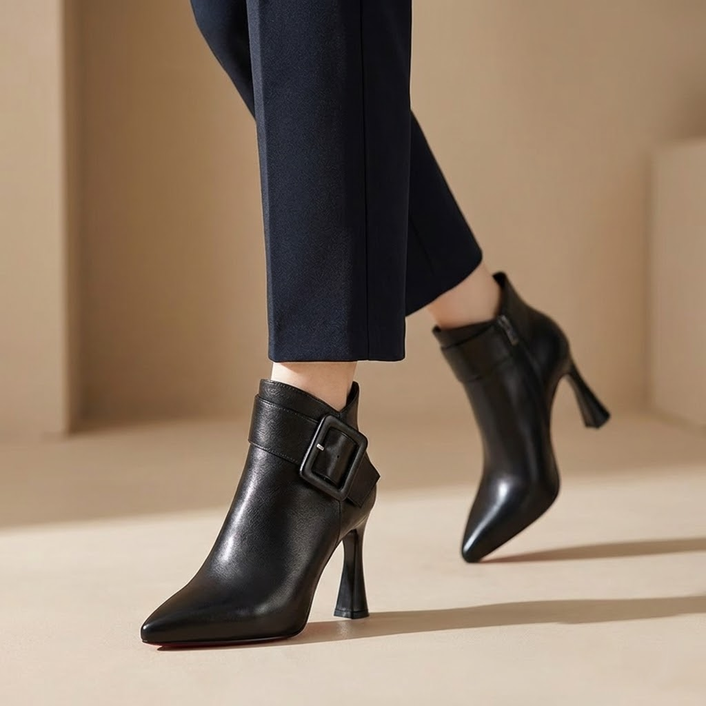 Lefèvre | Bottines Signature à Talon & Boucle Oversize
