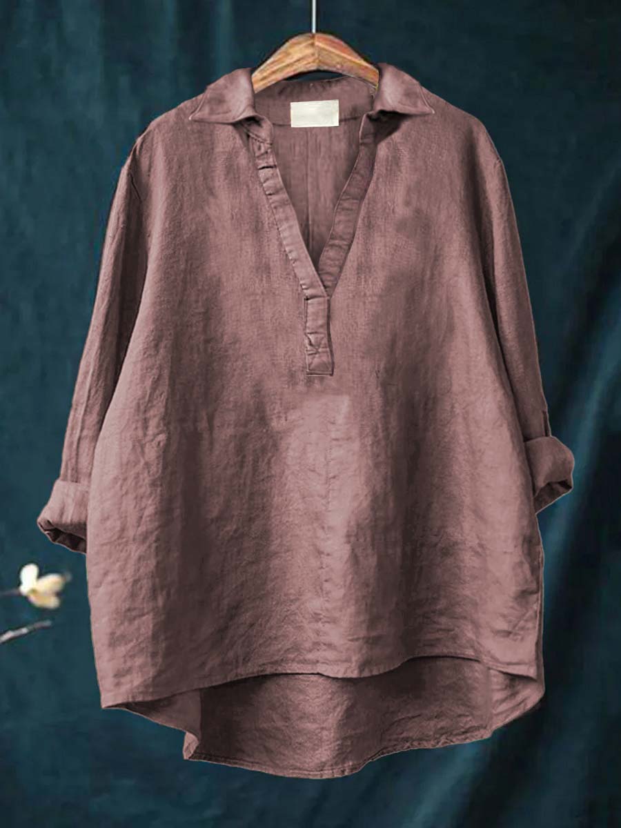 Andrea | Élégante Blouse d'Été en Lin
