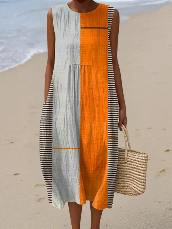 Maggio | Robe Midi Colorblock
