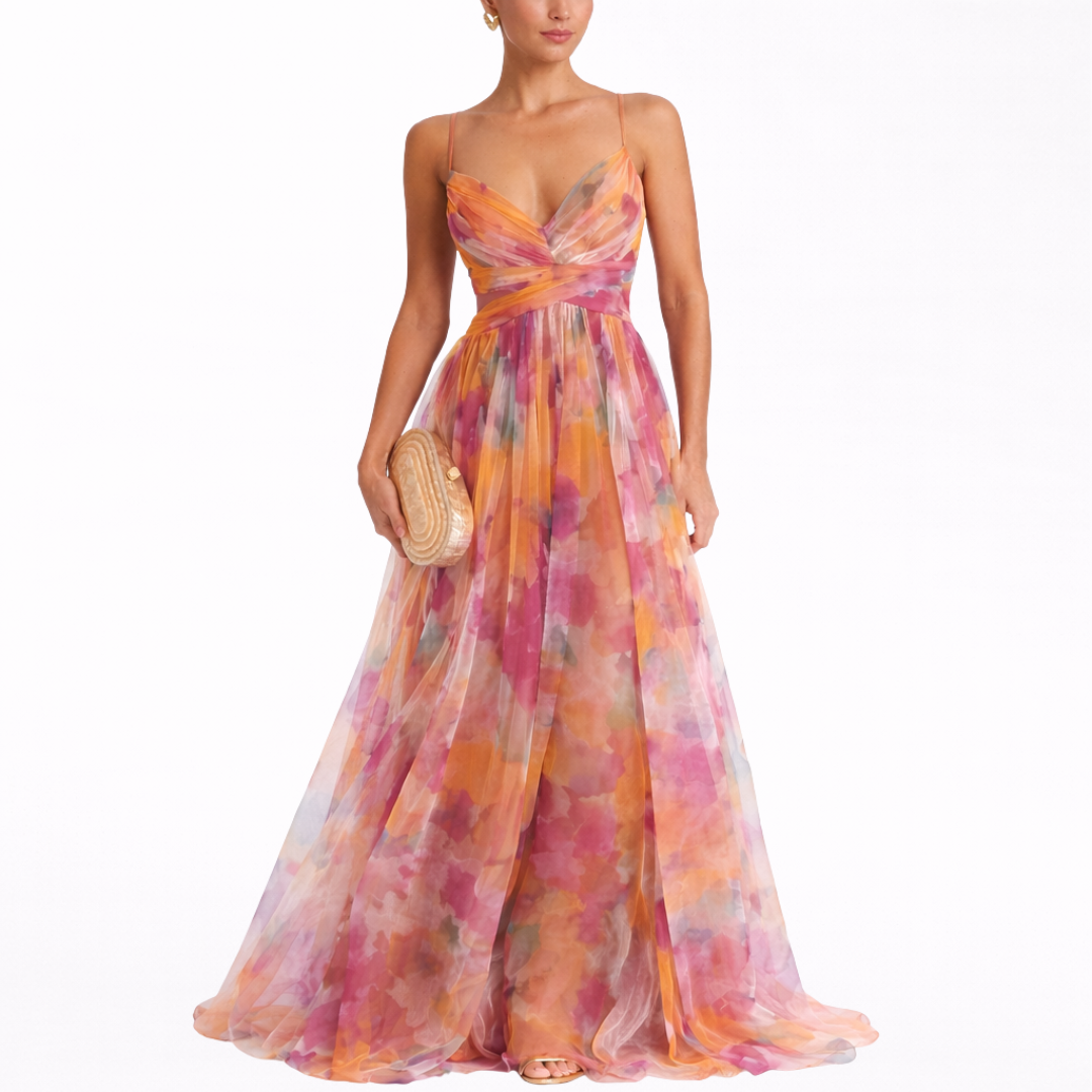 Giselle | Robe Maxi Envoûtante avec Imprimé Floral