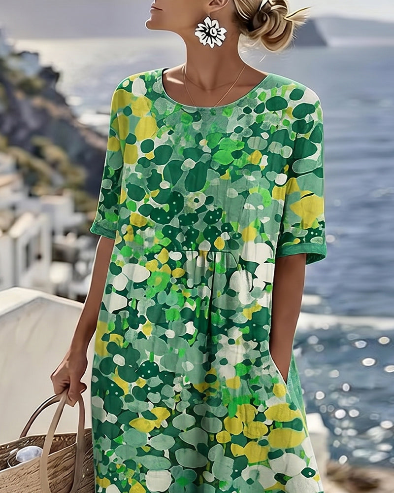 Flora | Robe midi florale décontractée