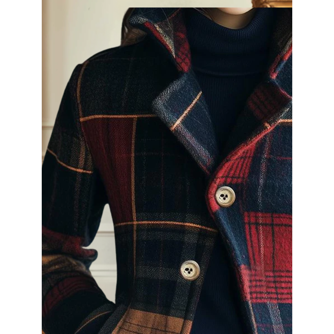 Cloé | Veste à Carreaux Classique