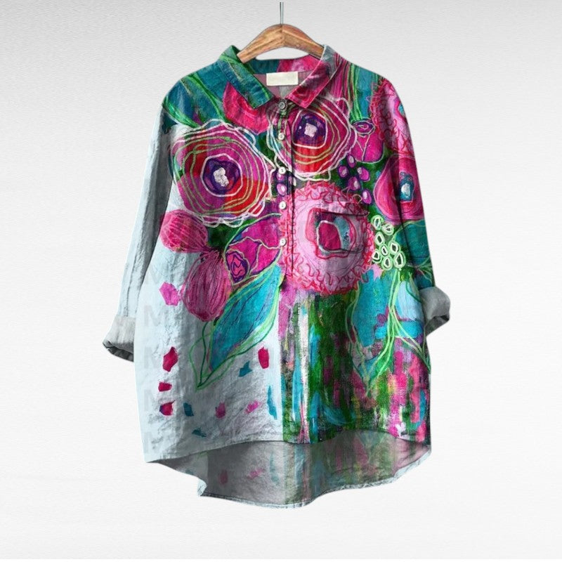 Thérèse | Élégante Blouse d'Été en Lin