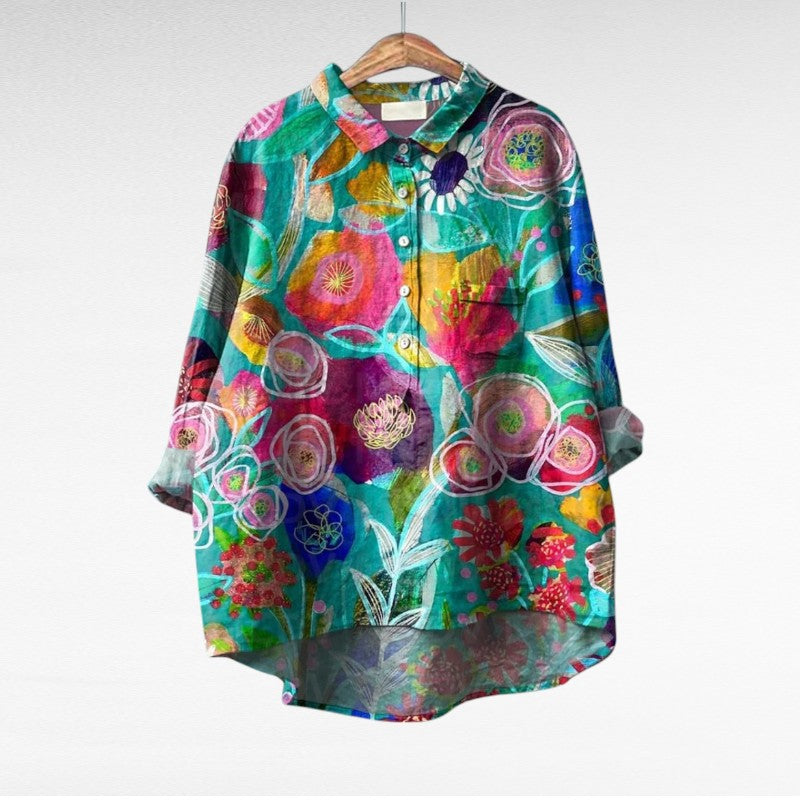 Thérèse | Élégante Blouse d'Été en Lin