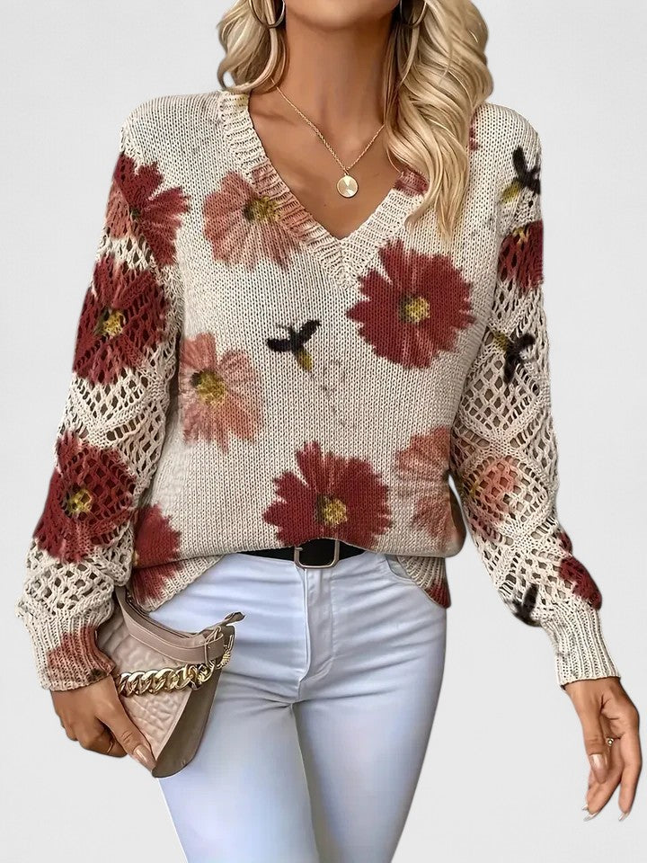 Aurelia | Pull élégant avec design floral