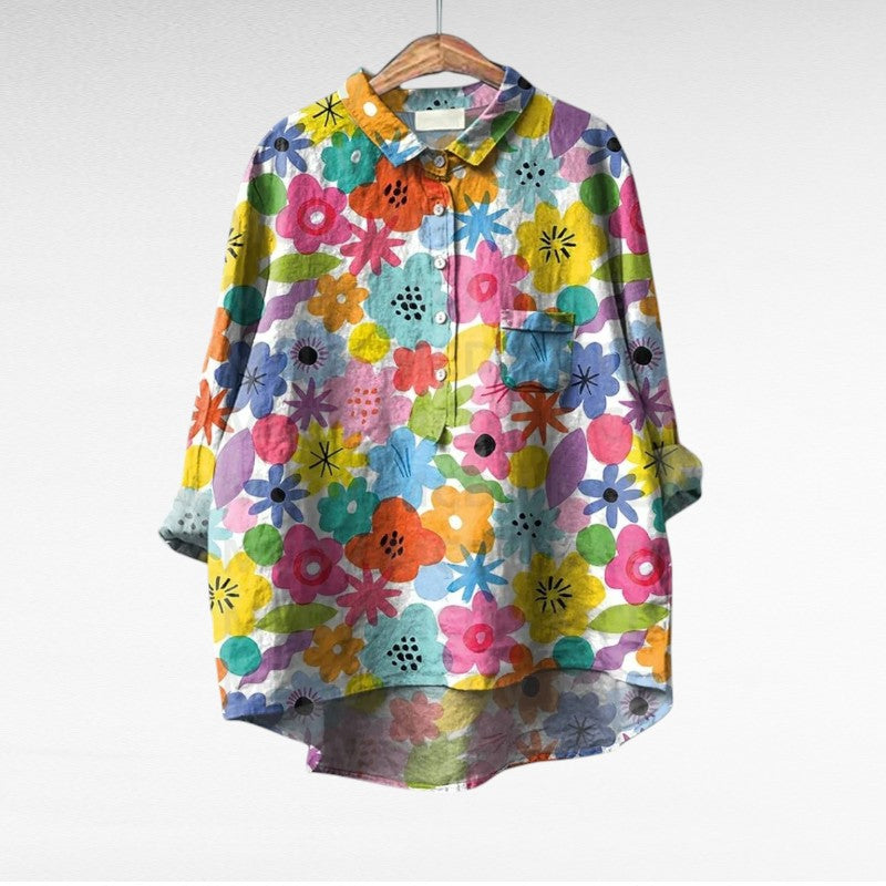 Thérèse | Élégante Blouse d'Été en Lin
