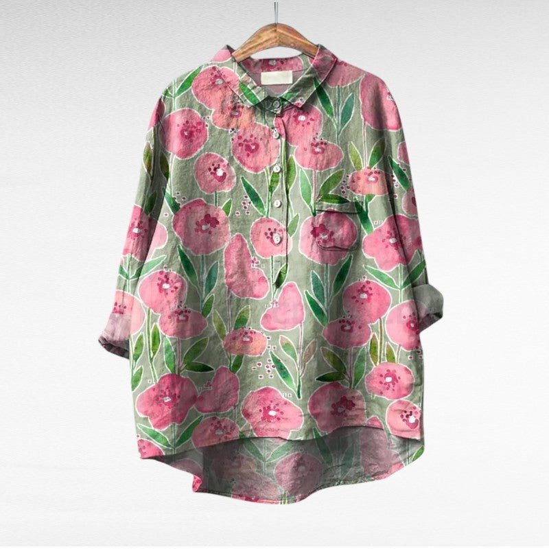 Thérèse | Élégante Blouse d'Été en Lin