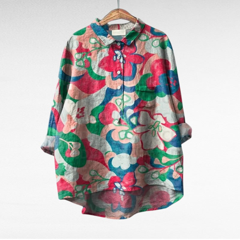 Thérèse | Élégante Blouse d'Été en Lin