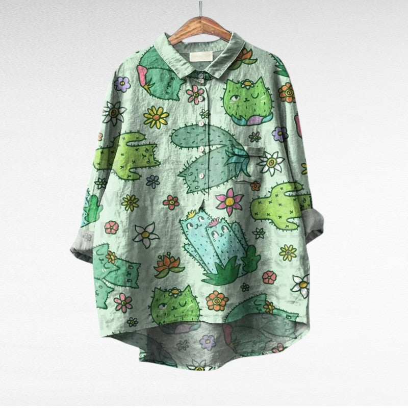 Thérèse | Élégante Blouse d'Été en Lin