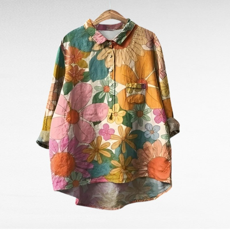 Camille | Élégante Blouse d'Été en Lin