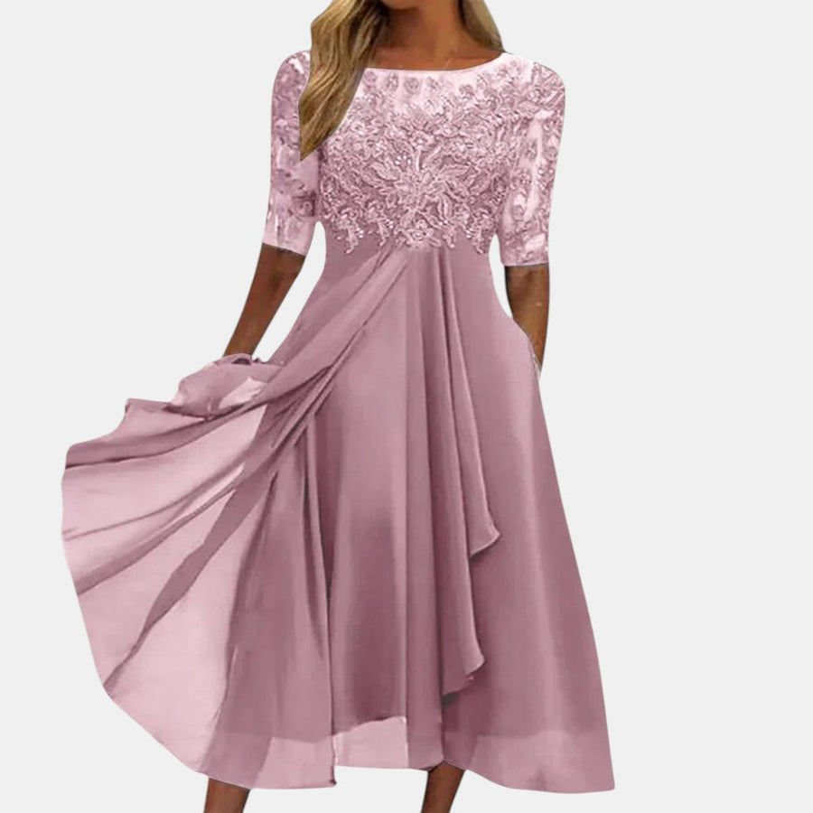 Robe de Soirée Élégante en Dentelle Loreto