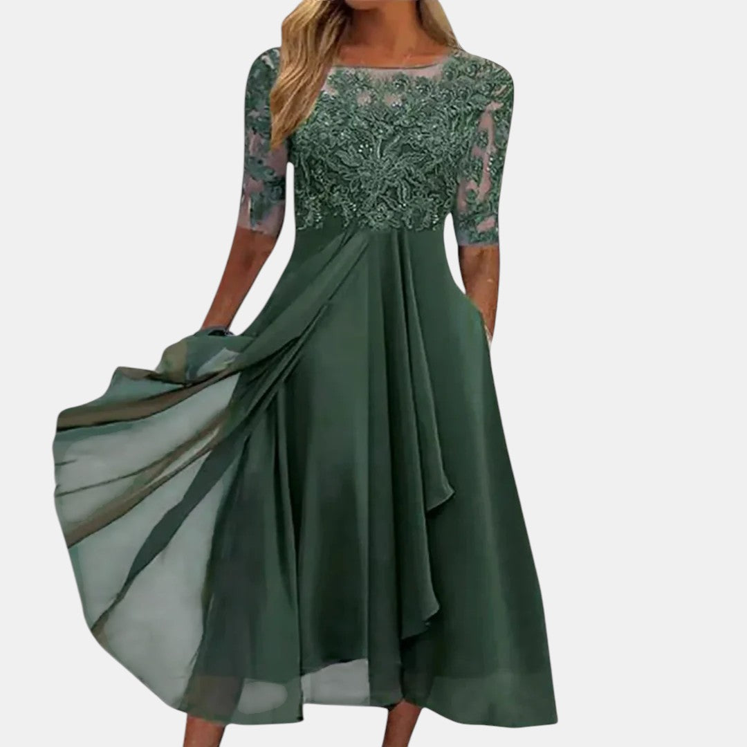 Robe de Soirée Élégante en Dentelle Loreto