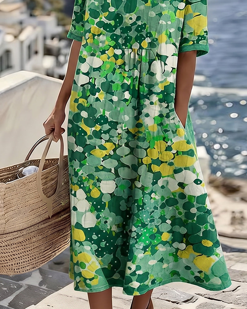 Flora | Robe midi florale décontractée