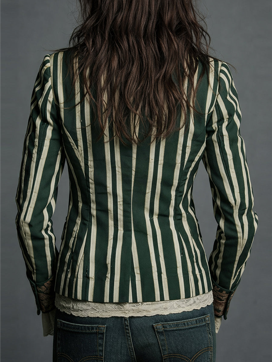 Le Juniper™  | Blazer Rayé Bohémien