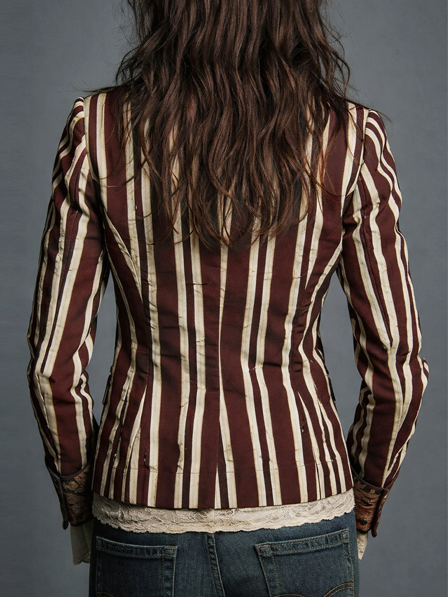Le Juniper™  | Blazer Rayé Bohémien