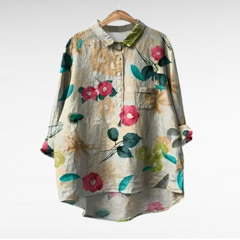 Camille | Élégante Blouse d'Été en Lin
