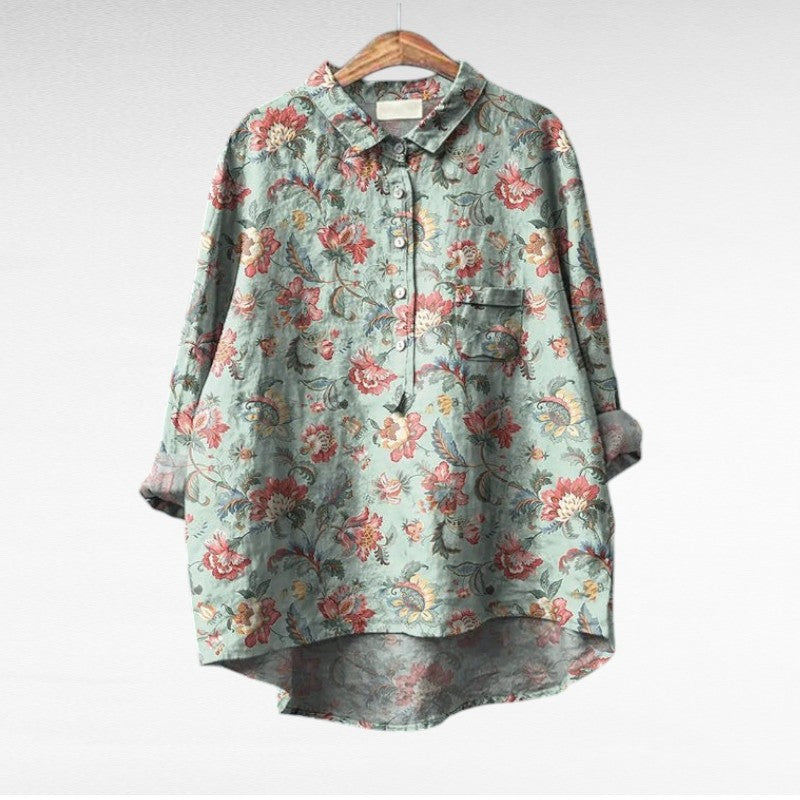 Claire | Élégante Blouse d'Été en Lin