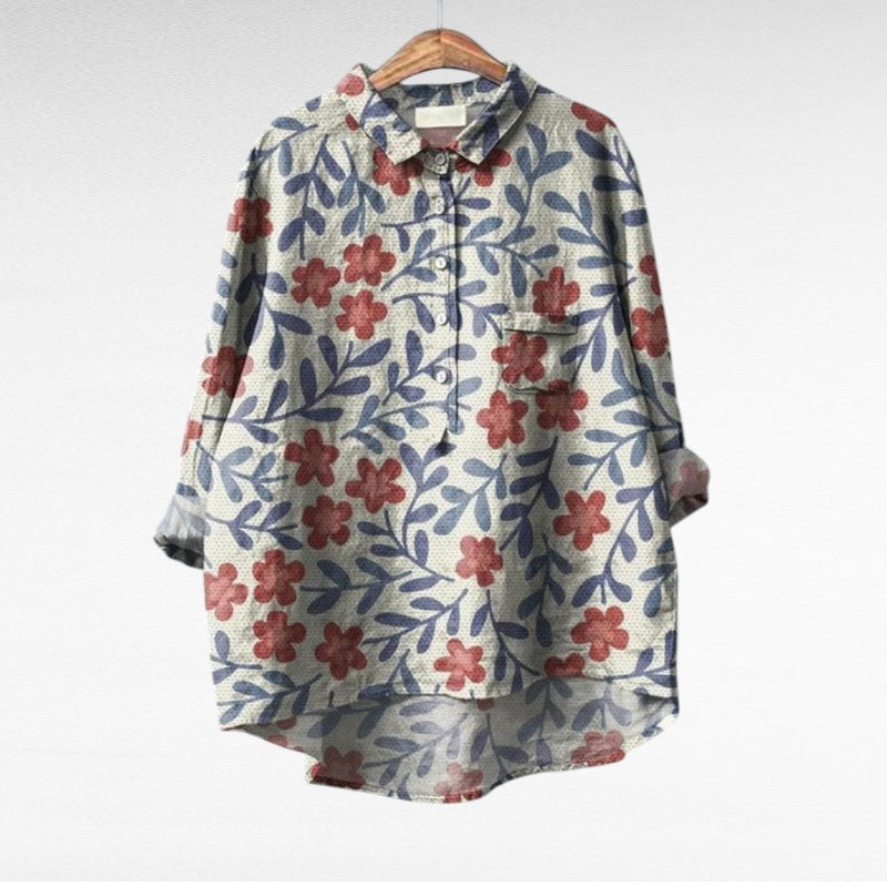 Claire | Élégante Blouse d'Été en Lin