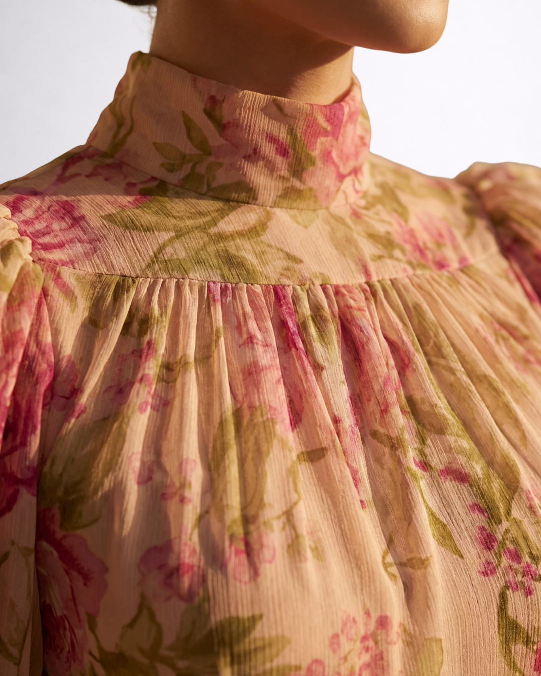 Rosario | Robe Longue Fleurie en Chiffon