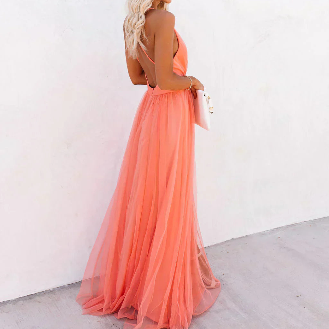Lefèvre | Robe Maxi Lumière Corail