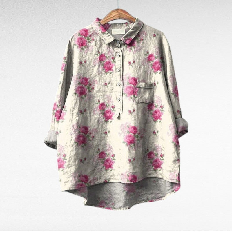Claire | Élégante Blouse d'Été en Lin
