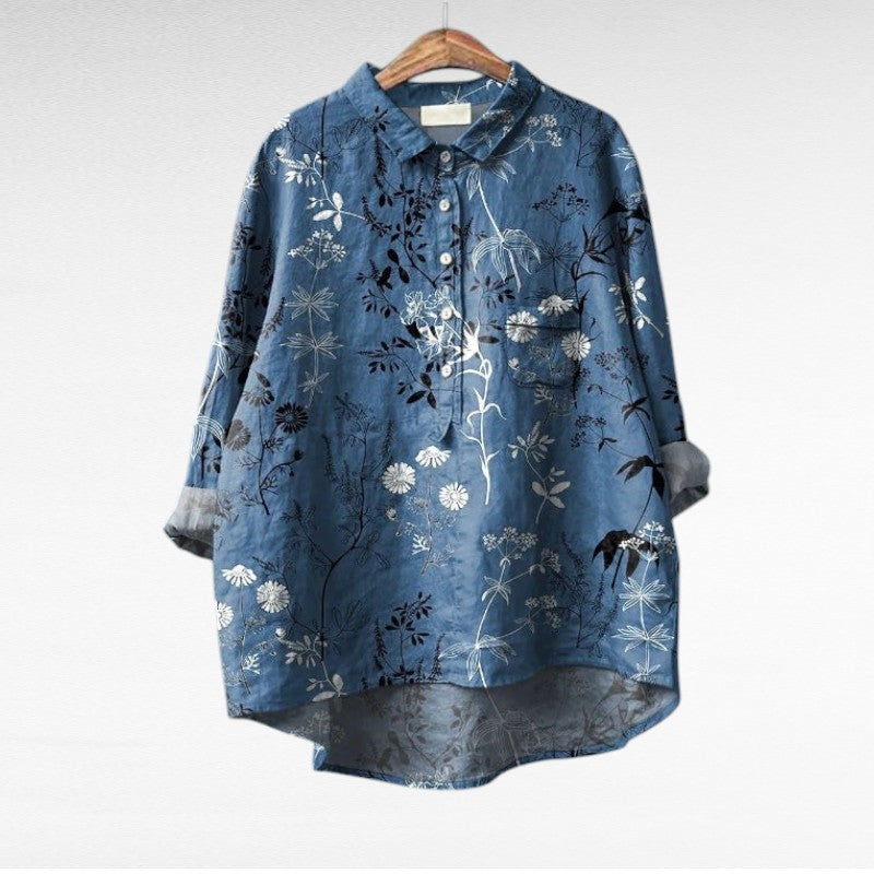 Claire | Élégante Blouse d'Été en Lin