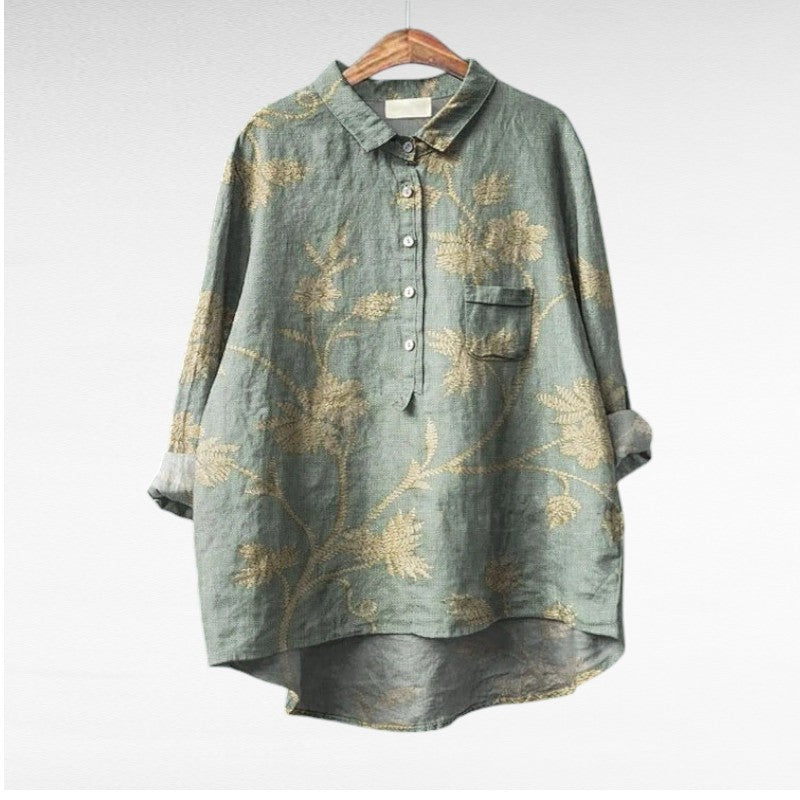 Claire | Élégante Blouse d'Été en Lin