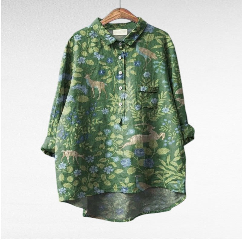 Claire | Élégante Blouse d'Été en Lin
