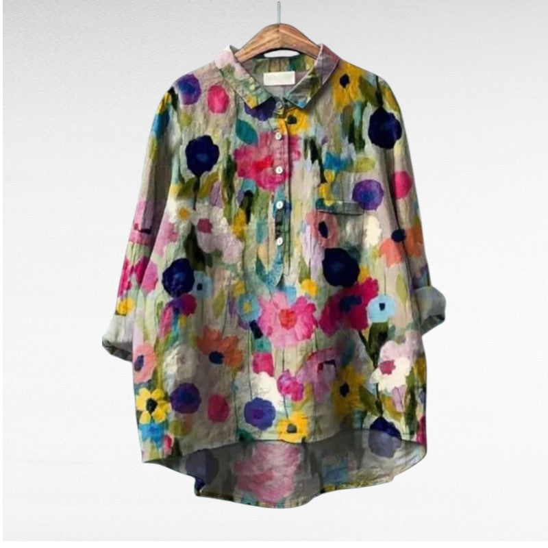 Claire | Élégante Blouse d'Été en Lin