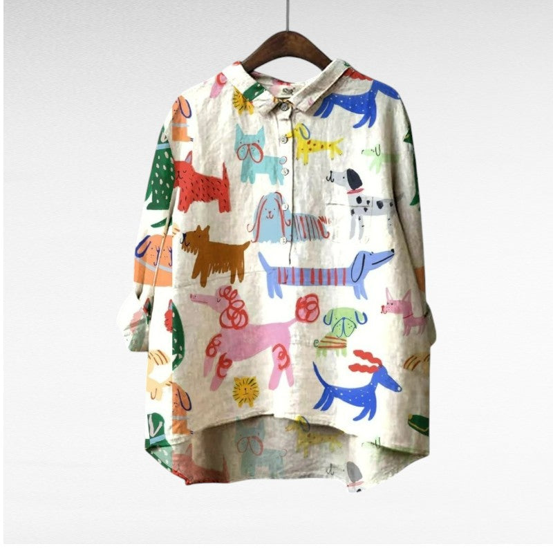 Constance | Élégante Blouse d'Été en Lin