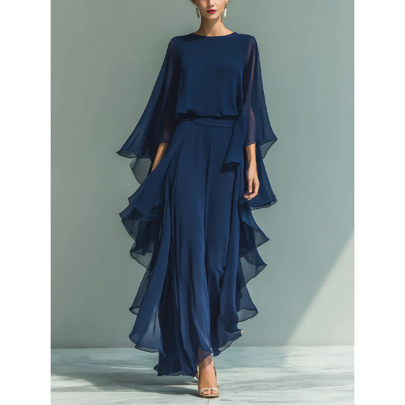 Aurora | Ensemble Élégant en Chiffon avec Volants