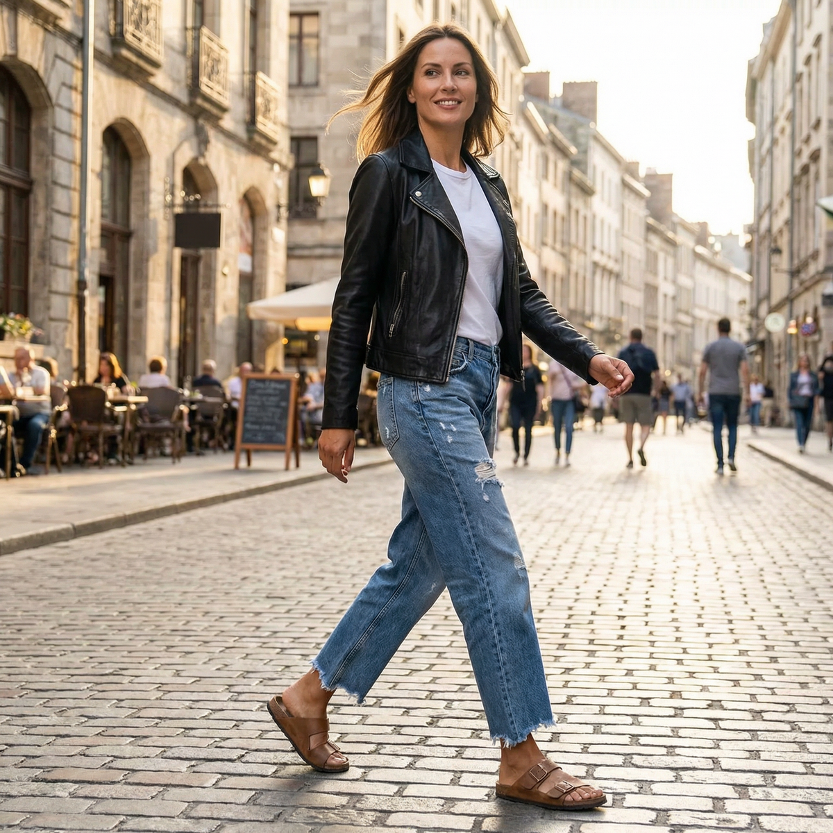 Danice | Jeans à jambe droite à coupe courte