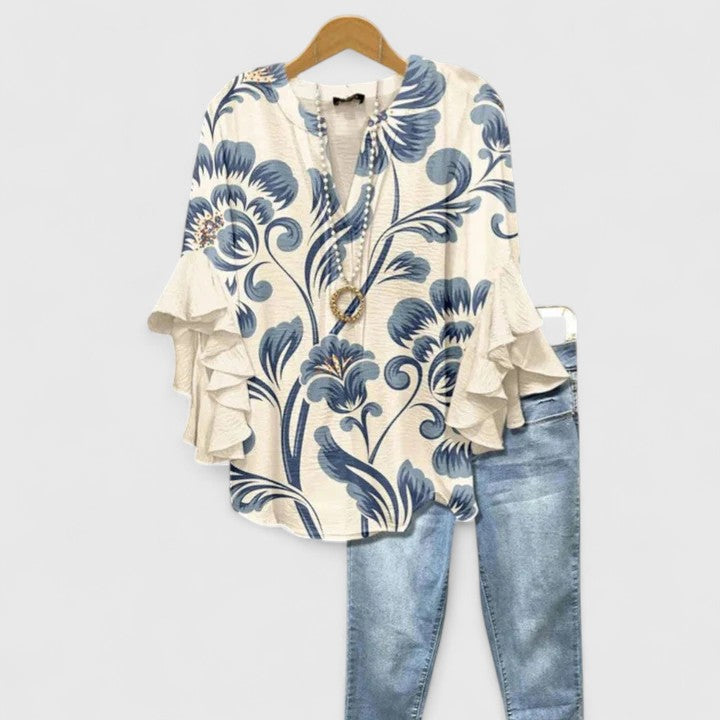 Aurelia – Blouse Déclaration à Manches Volantes