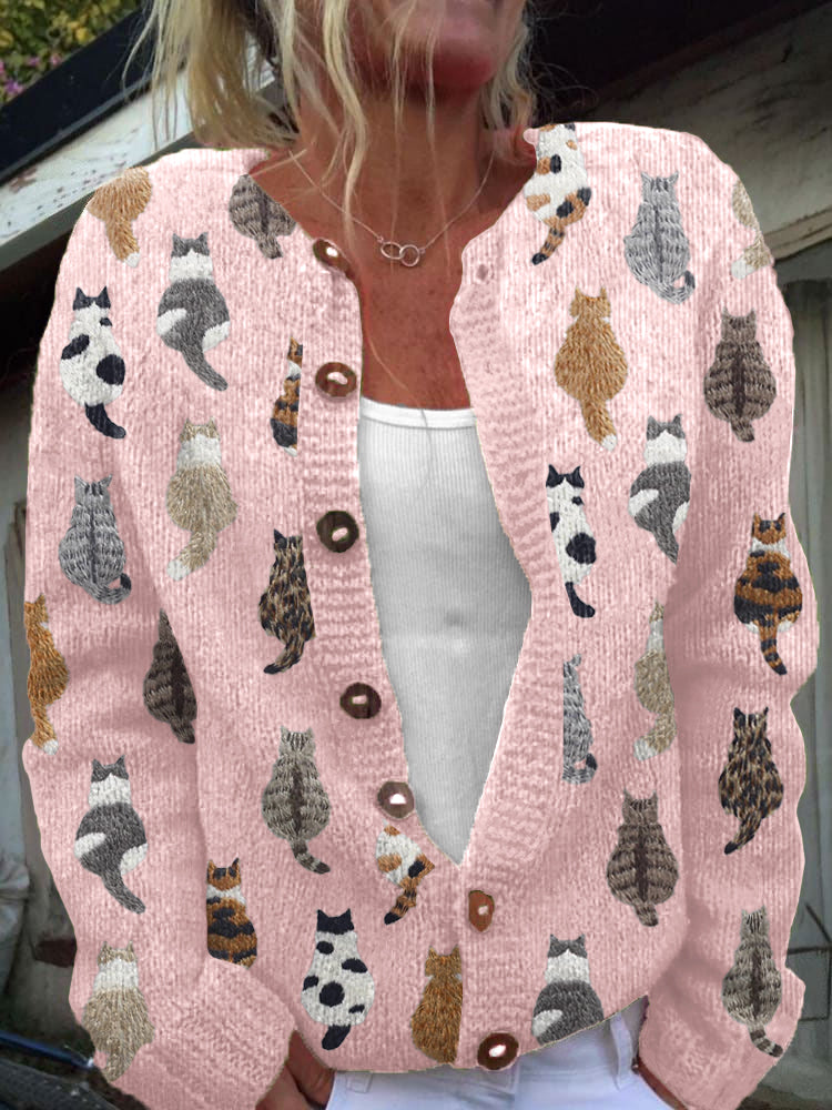 Bramley | Le Cardigan Imprimé Chat