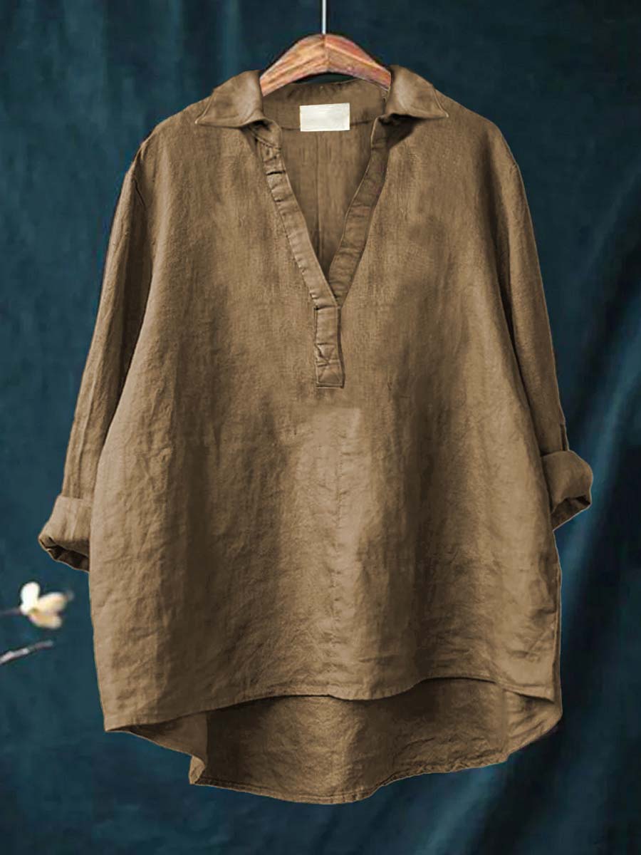 Andrea | Élégante Blouse d'Été en Lin