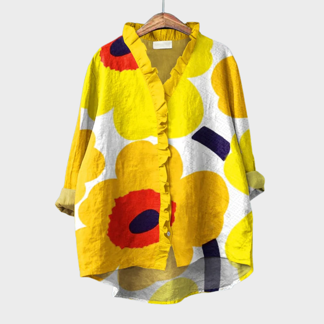Helena | Élégante Blouse d'Été en Lin