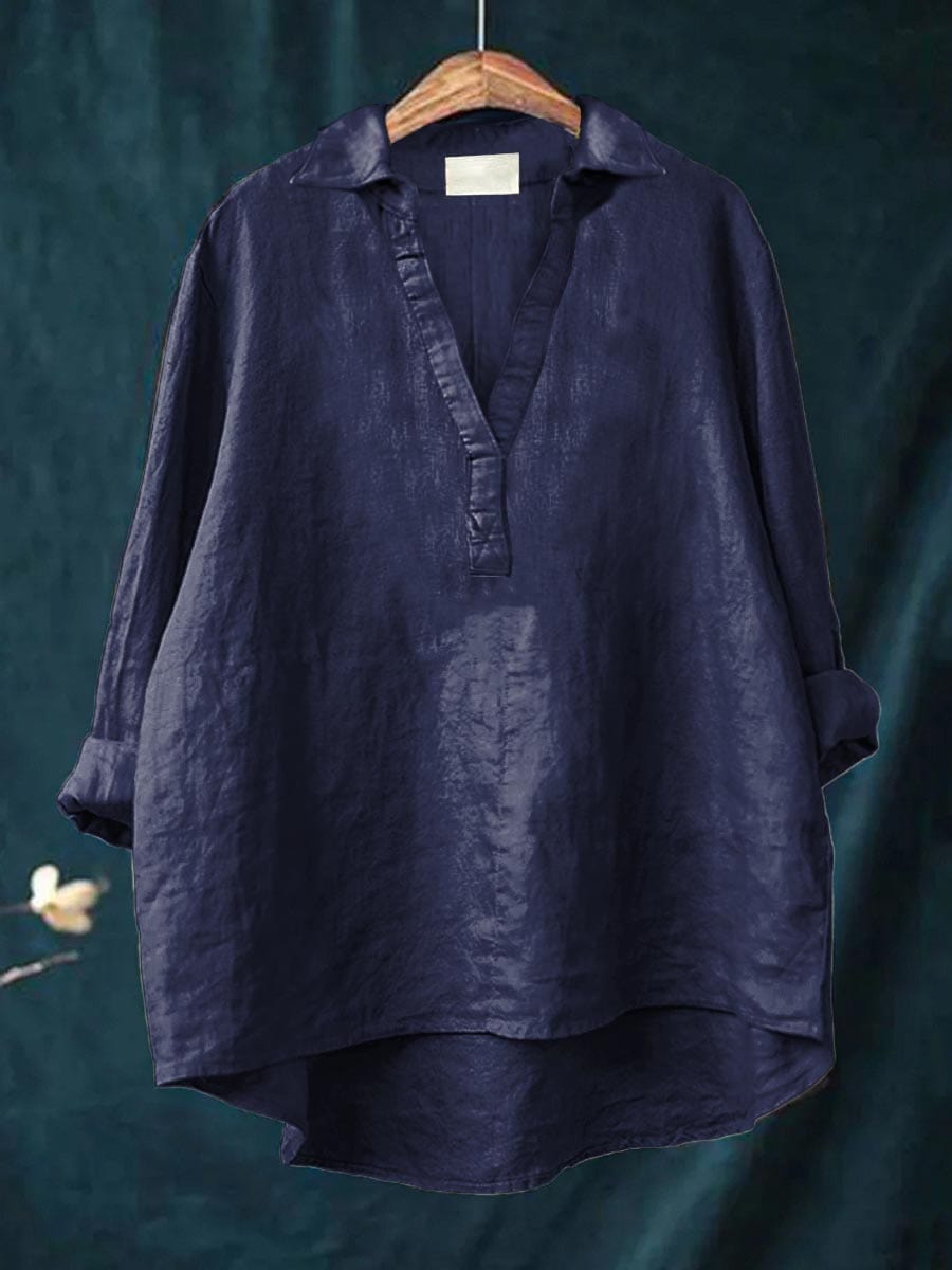 Andrea | Élégante Blouse d'Été en Lin