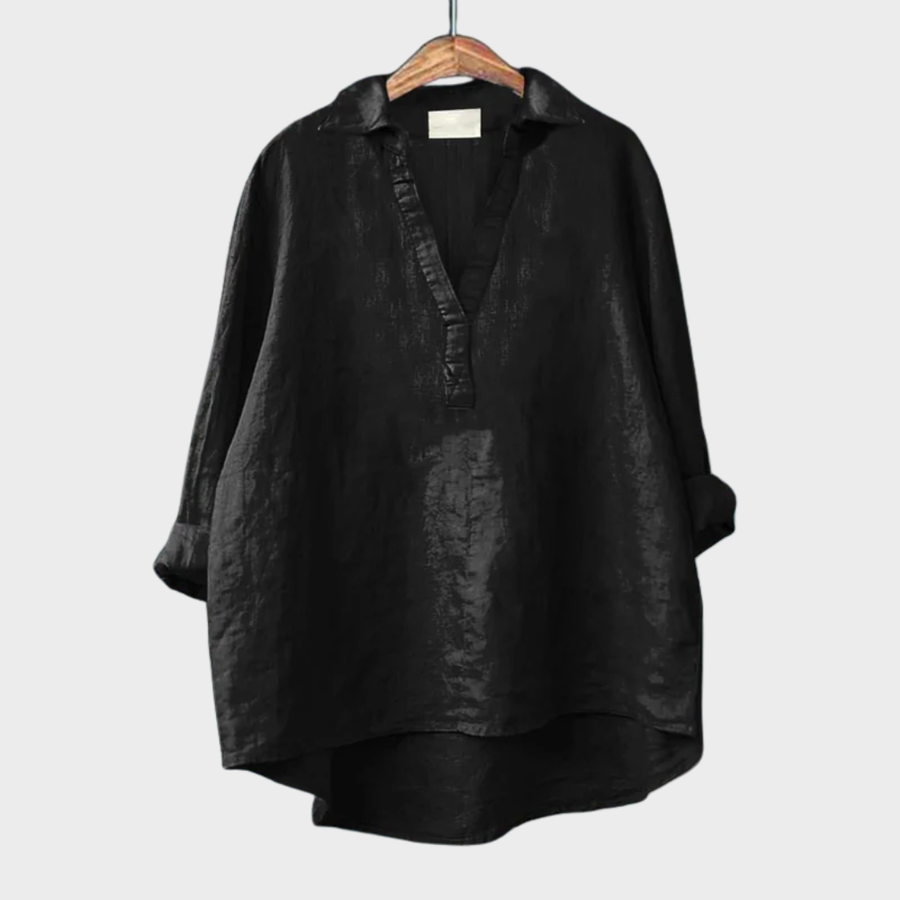 Andrea | Elegante Blusa de Verano de Linho