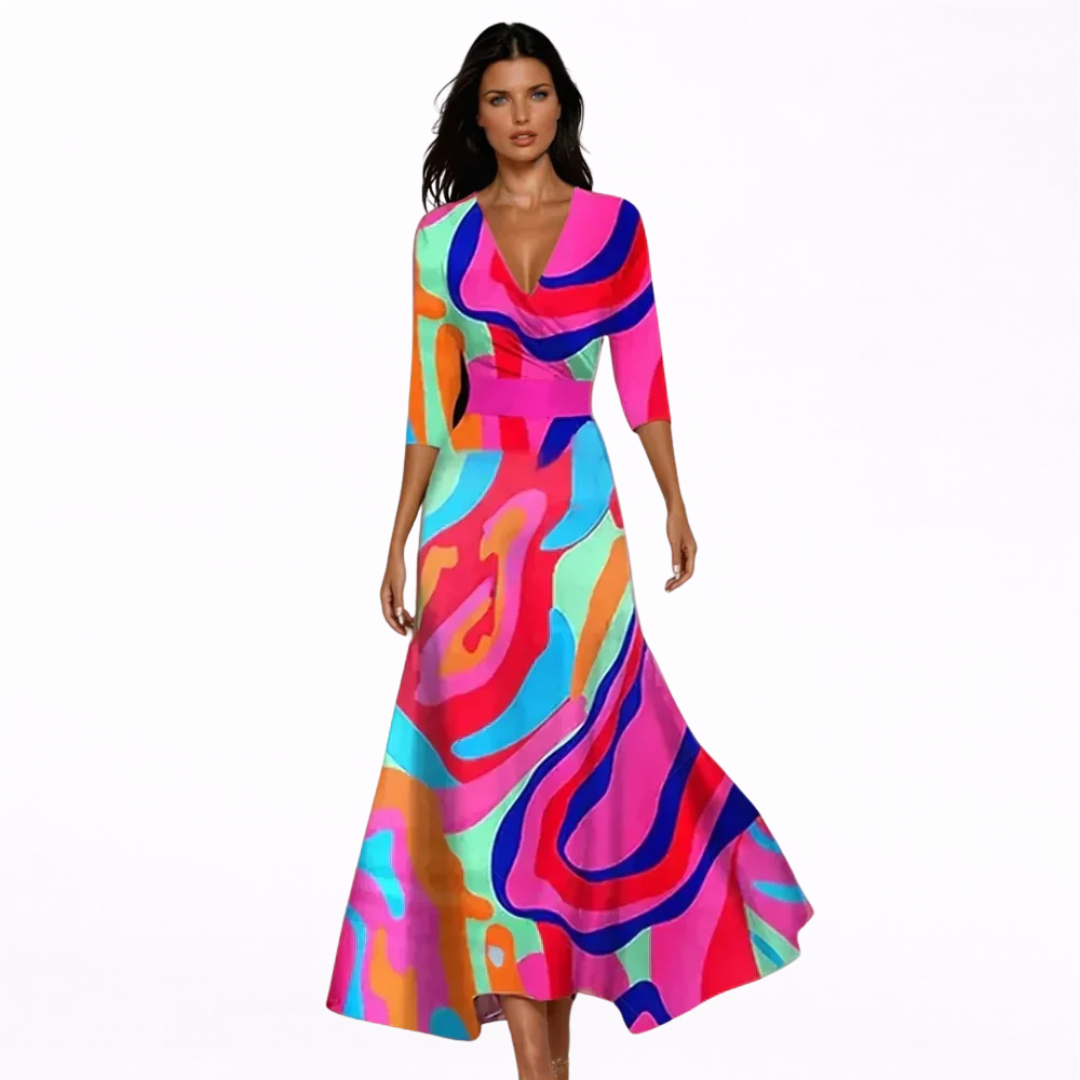 Emilia | Robe Maxi Fleurie Élégante