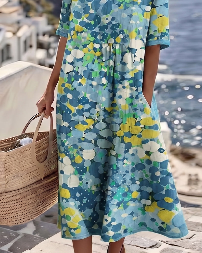 Flora | Robe midi florale décontractée