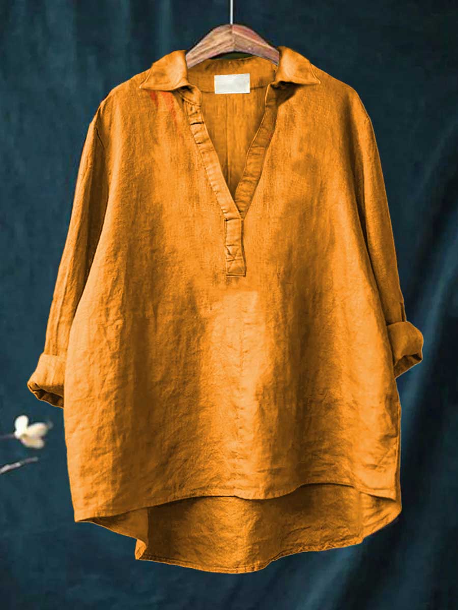 Andrea | Élégante Blouse d'Été en Lin