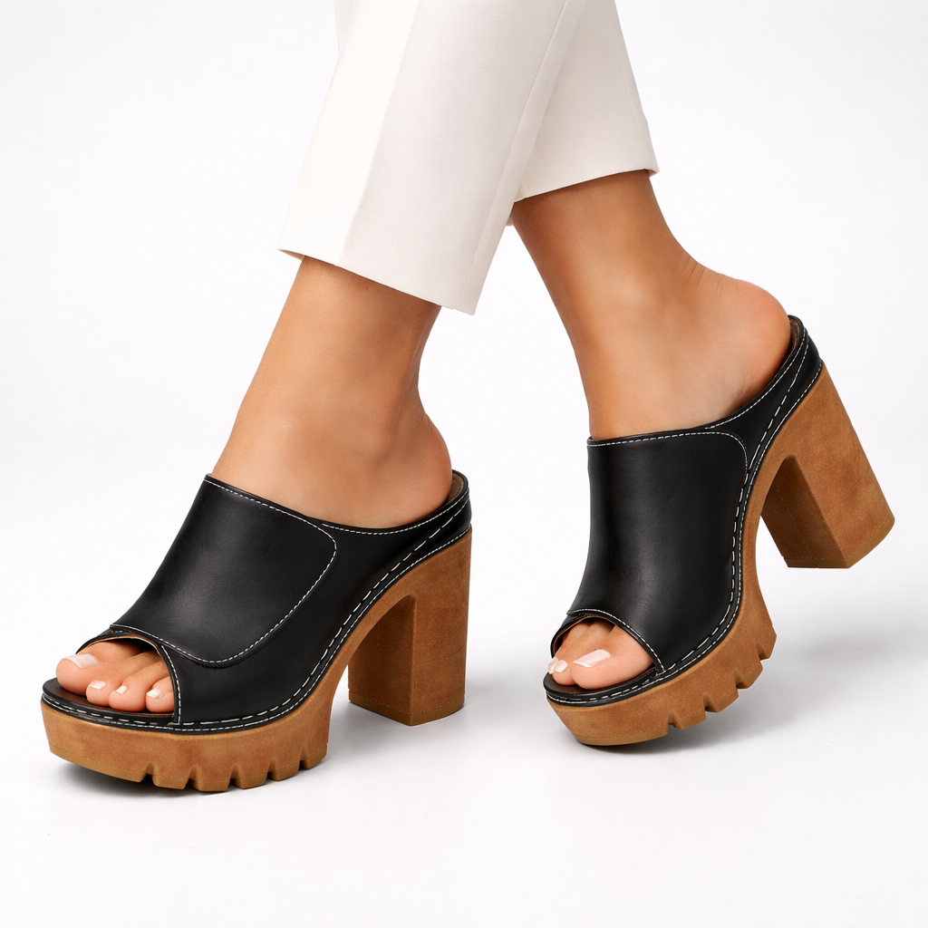 Mizella | Sandales Plateforme Élégantes à Talon Épais