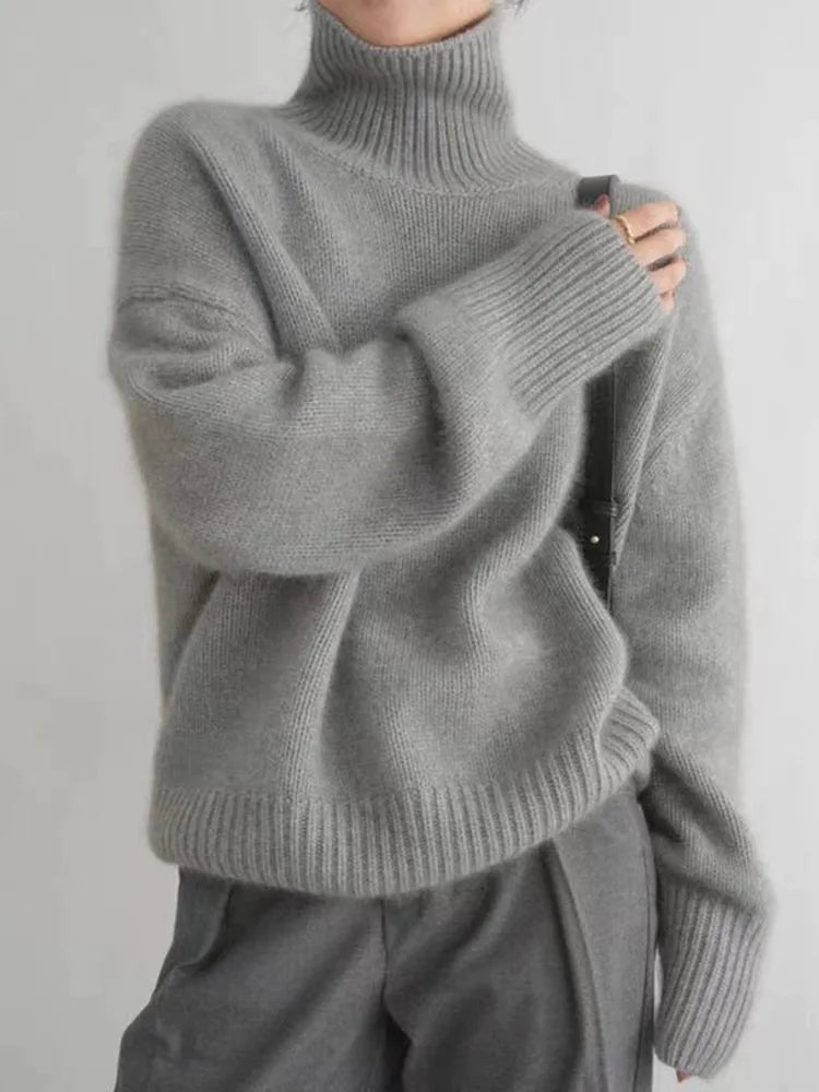 FONTAINE | Pull Col Roulé Oversize Nathalie en Cashmere