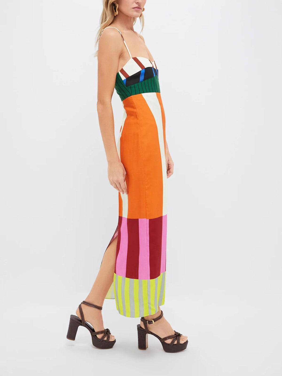 Paloma | Maxi Robe Colorée à Rayures