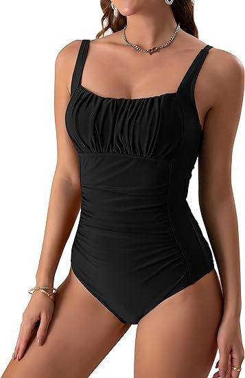 Leona | Votre élégant monokini avec contrôle abdominal en noir